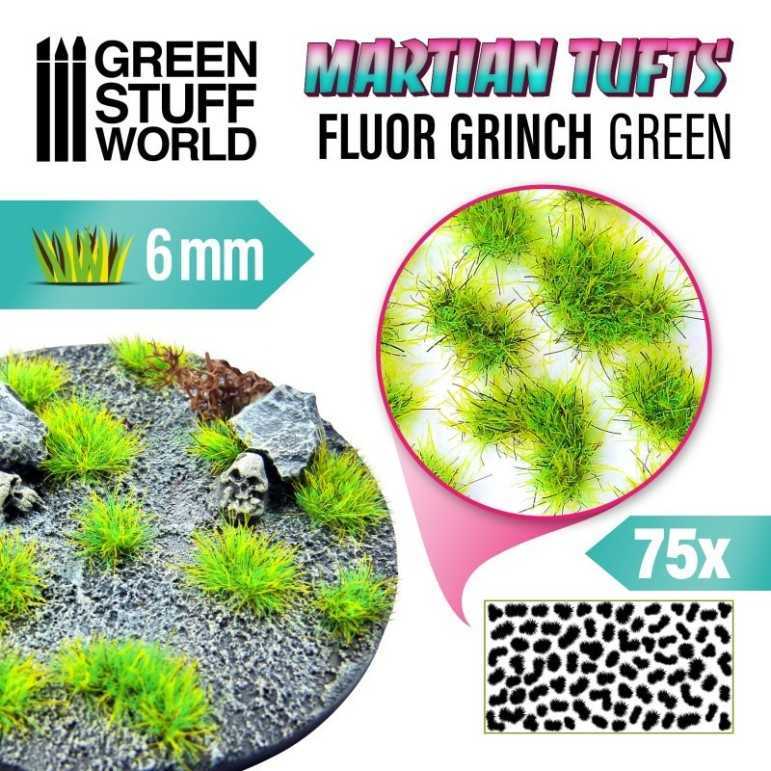 Martian tufts 6mm: fluor grinch green