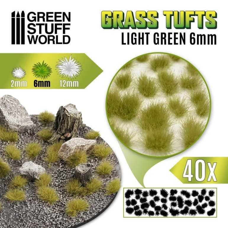 Grass tufts light green 6mm