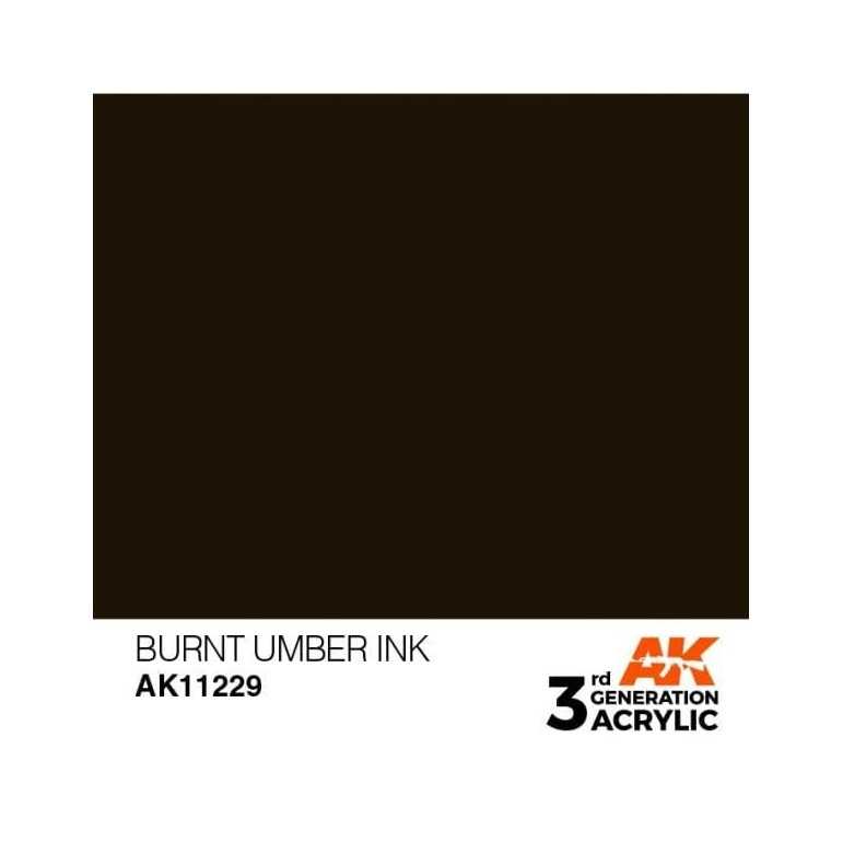 Burnt umber ink