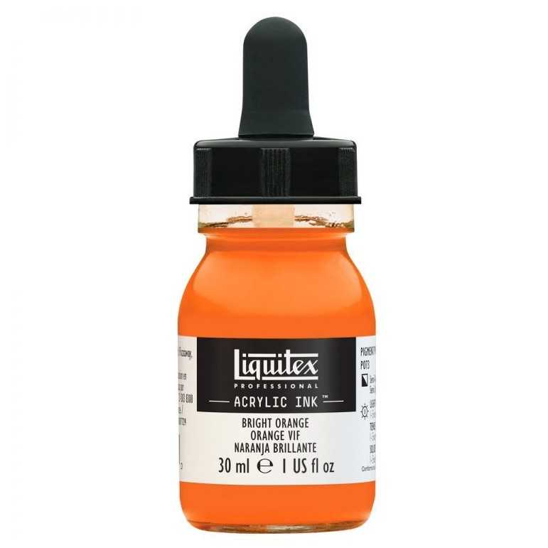 Professional acrylic ink: bright orange