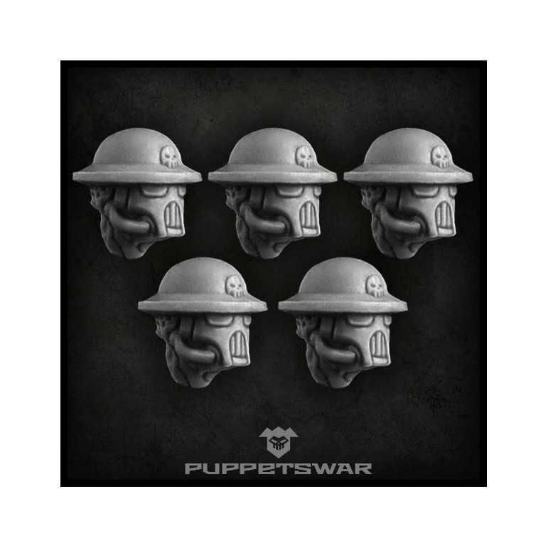 Masked trench troopers heads