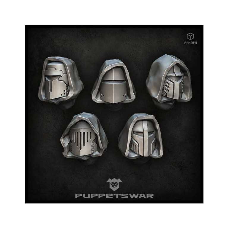 Hooded crusaders helmets