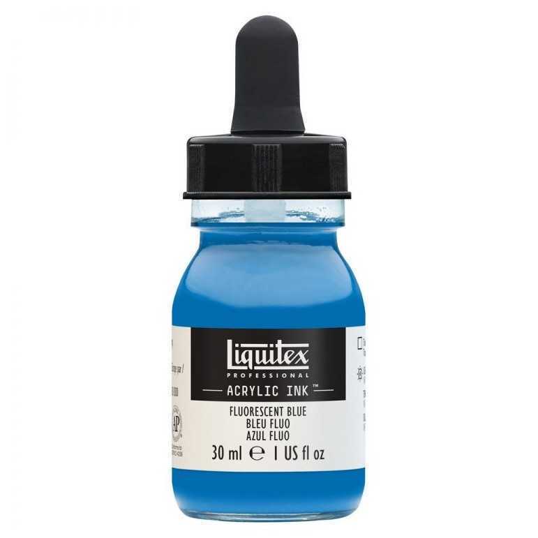 Liquitex professional acrylic ink: fluorescent blue