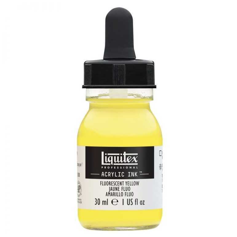 Liquitex professional acrylic ink: fluorescent yellow