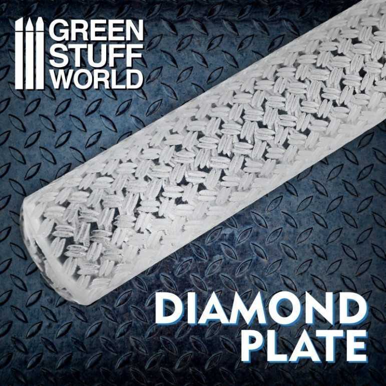 Diamond plate rolling pin