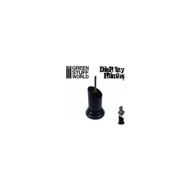 Round bust plinth 3,5*3,5cm black