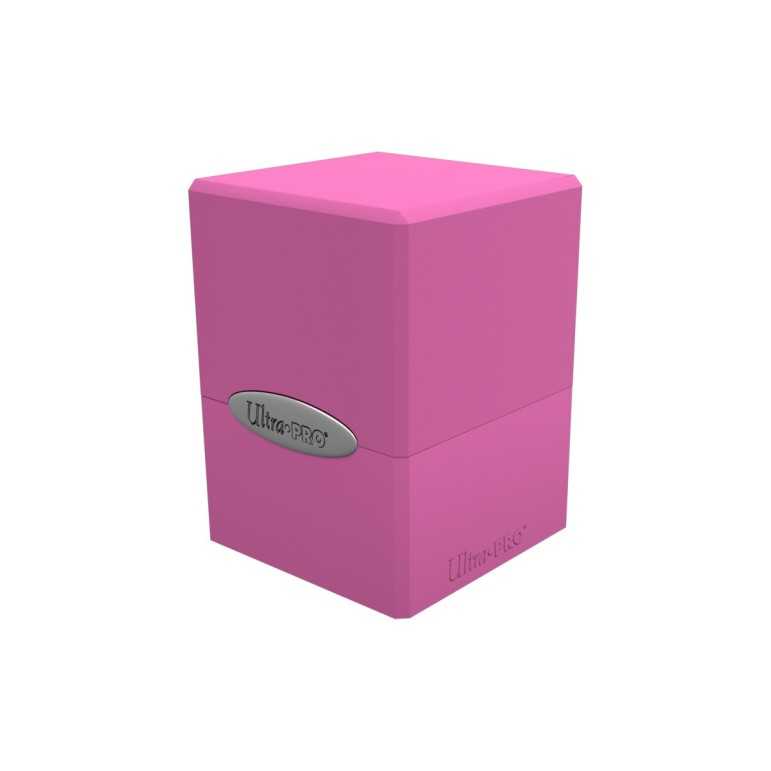 Deck box satin cube hot pink