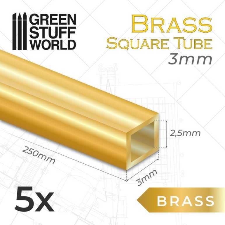 Square brass tube 3mm