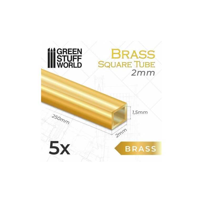 Square brass tube 2mm