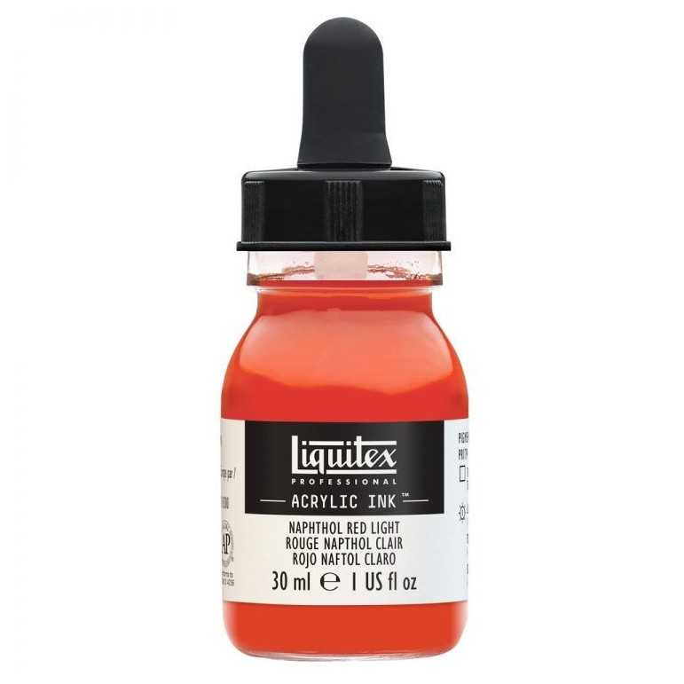 Liquitex professional acrylic ink: naphtol red light