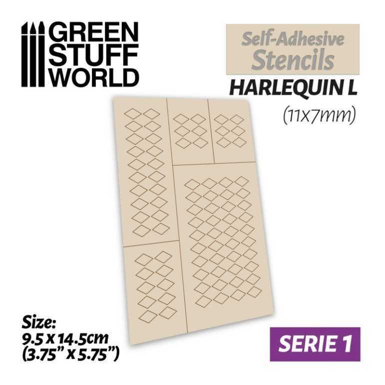 Self-adhesive stencils: harlequin l