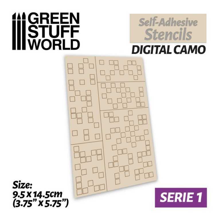 Self-adhesive stencils: digital camo