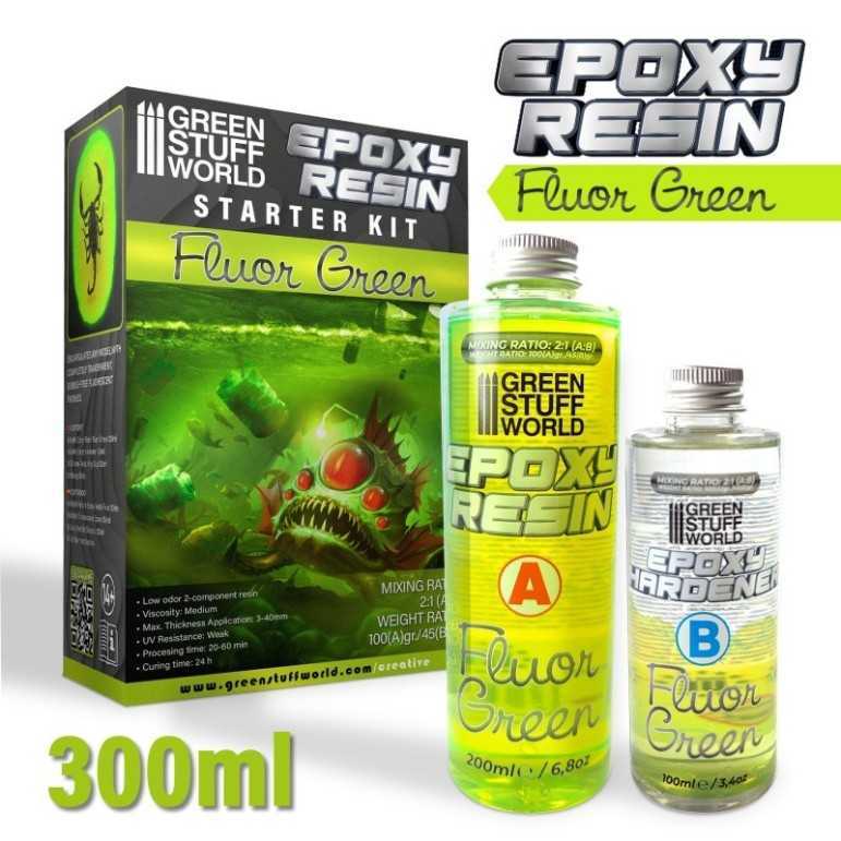 Epoxy resin starter kit fluor green