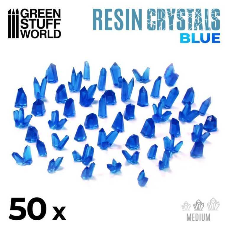 Medium blue crystals resin set