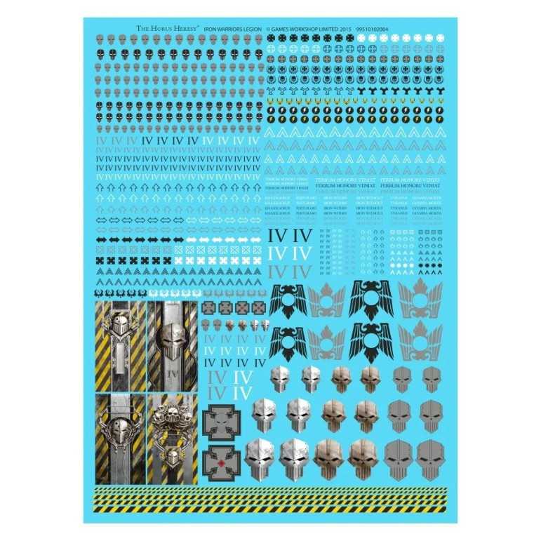 Iron warriors legion transfer sheet