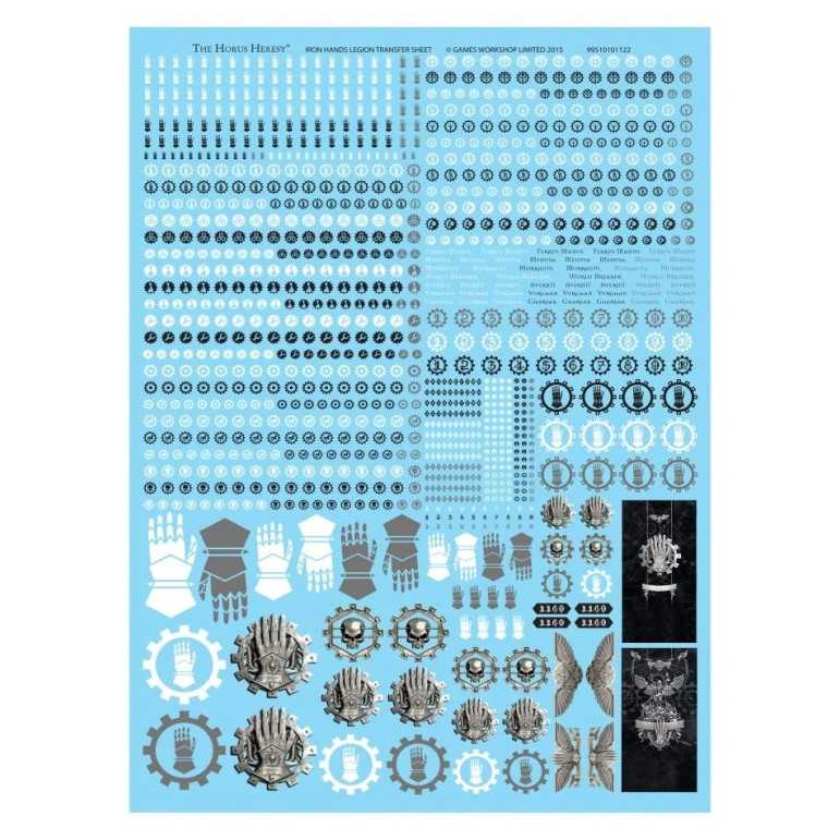 Iron hands legion transfer sheet