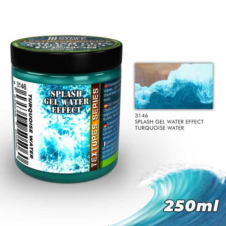 Splash gel water effect: turquoise water