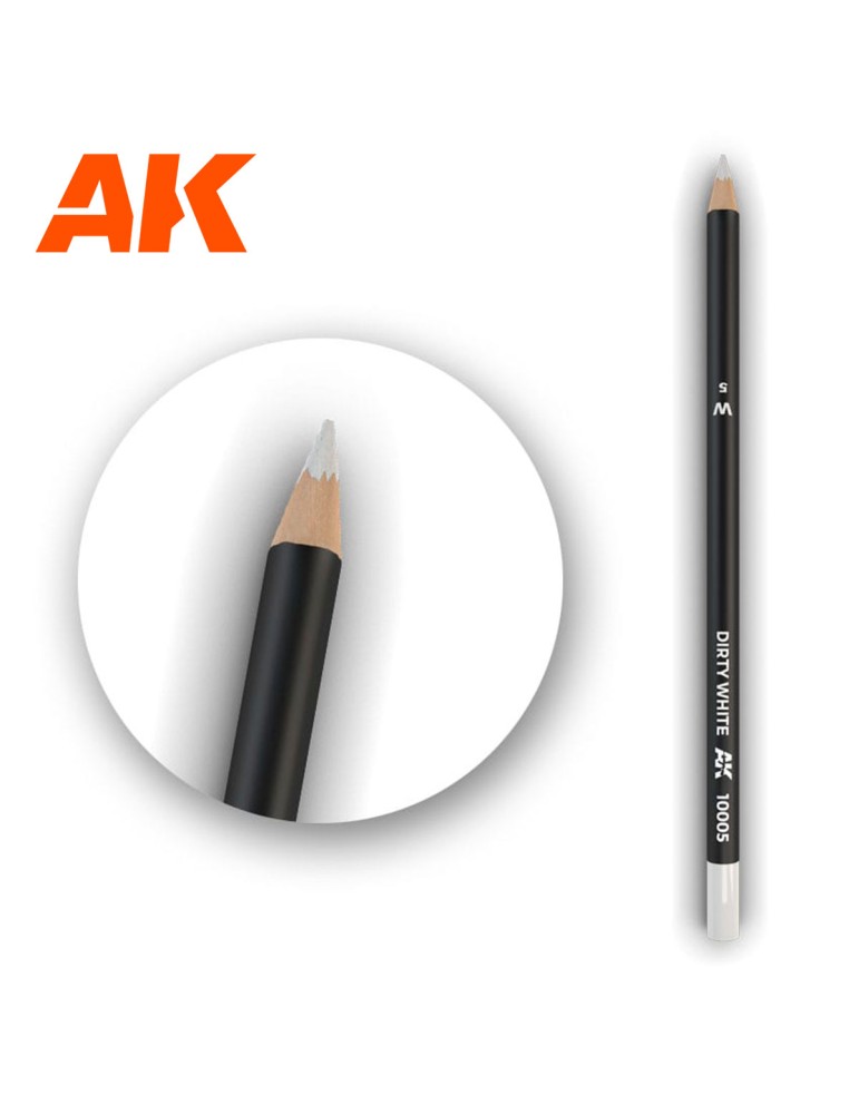 Dirty white weathering pencil