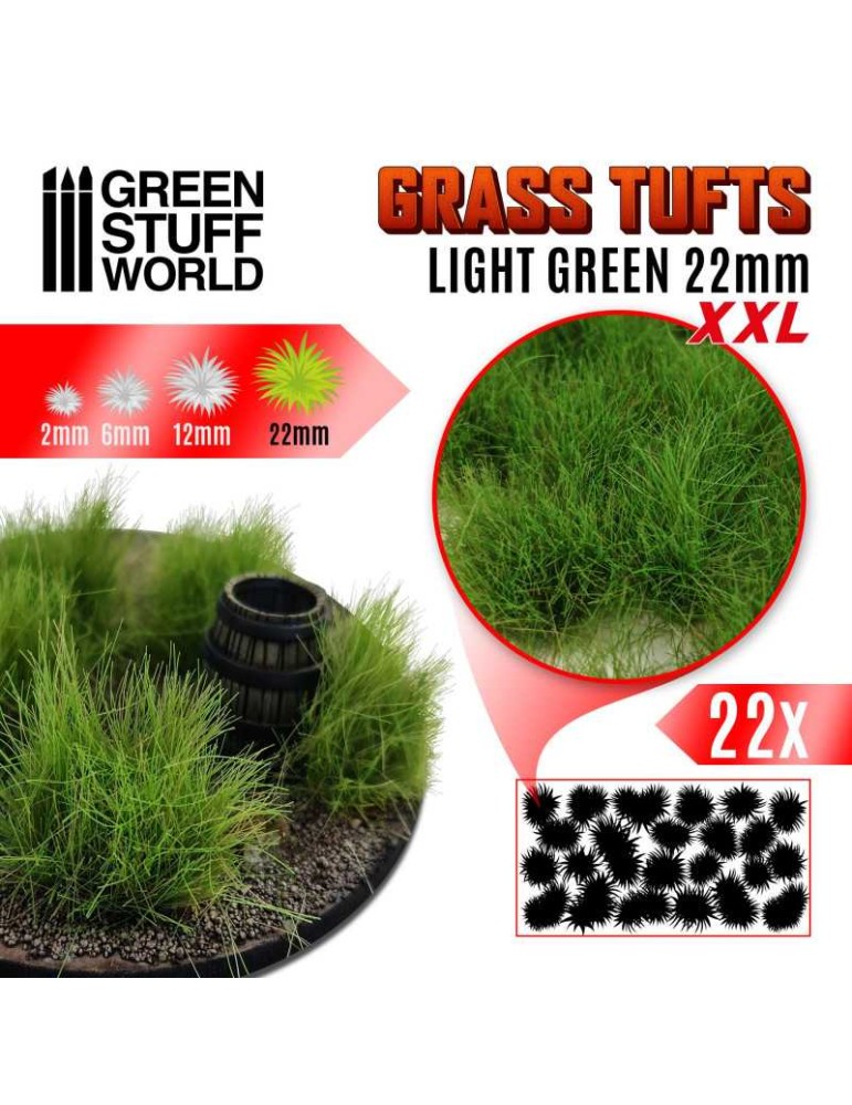 Grass tufts xxl 22mm light green