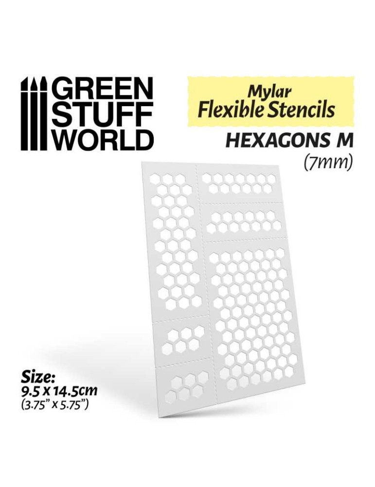 Flexible stencils - hexagons m (7mm)