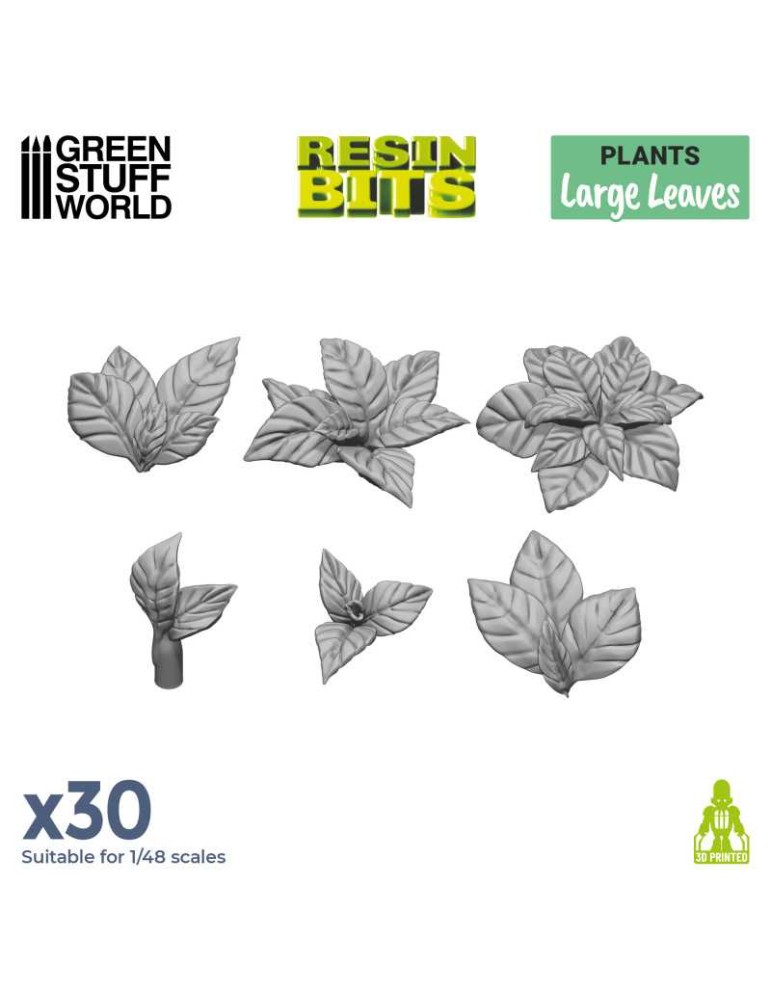 3d printed set - large leaves