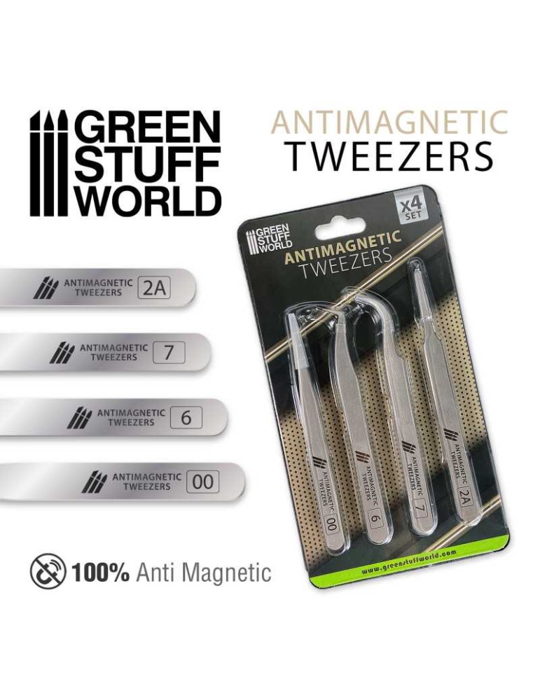 Anti-magnetic tweezers set 4pct