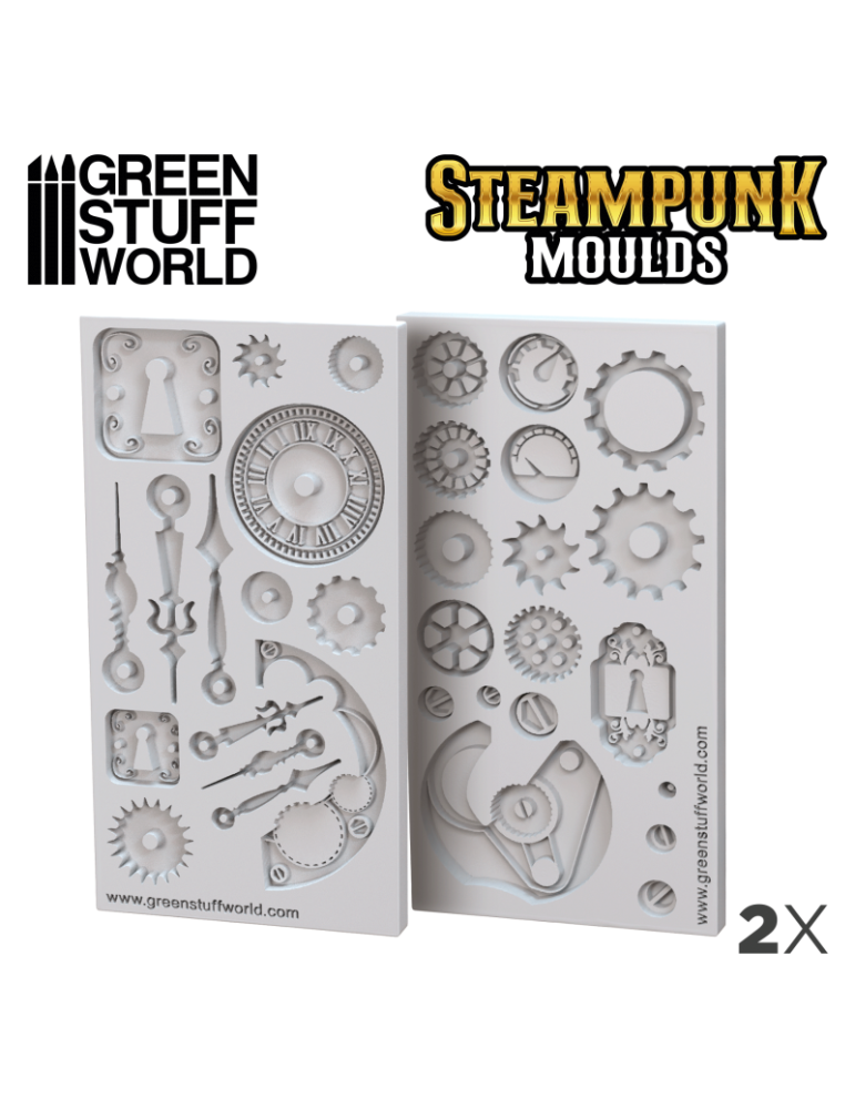 Steampunk texture silicone mould