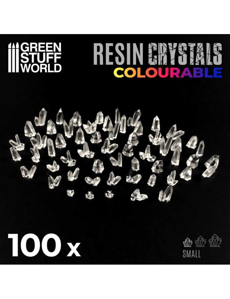 Clear resin crystals - small