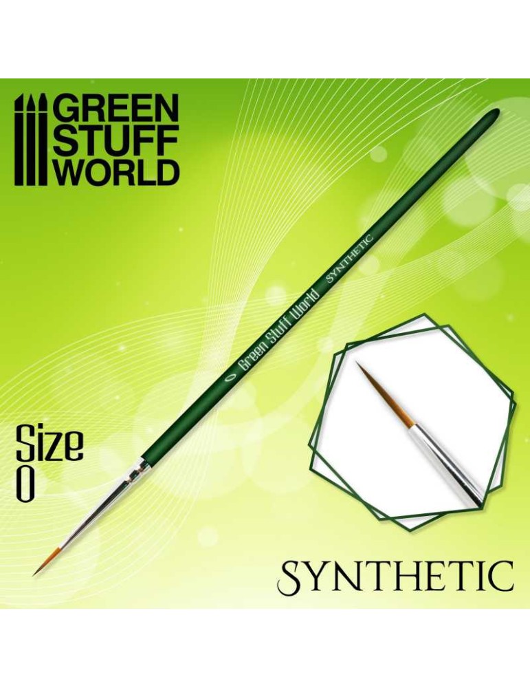 Green series synthetic brush - size 0