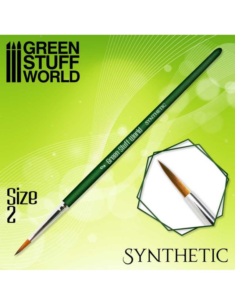 Green series synthetic brush - size 2