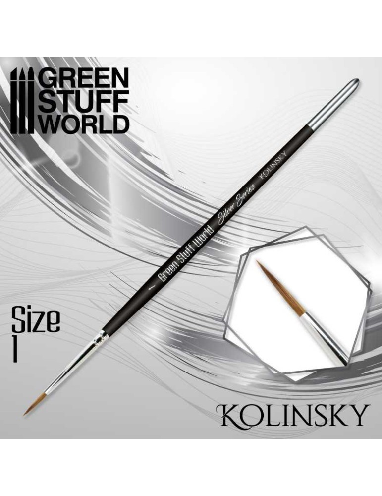 Silver series kolinsky brush - size 1