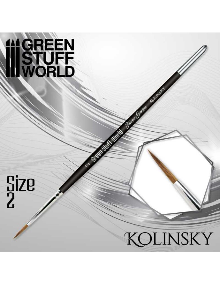 Silver series kolinsky brush - size 2