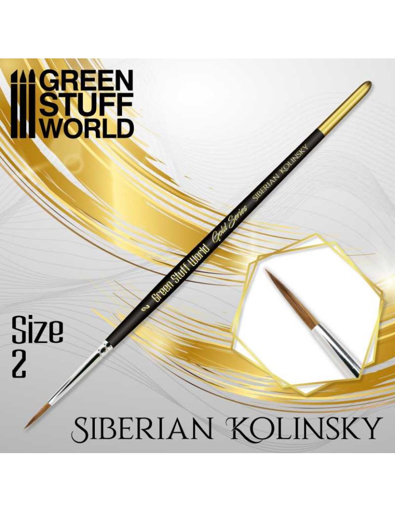 Gold series siberian kolinsky brush - size 2