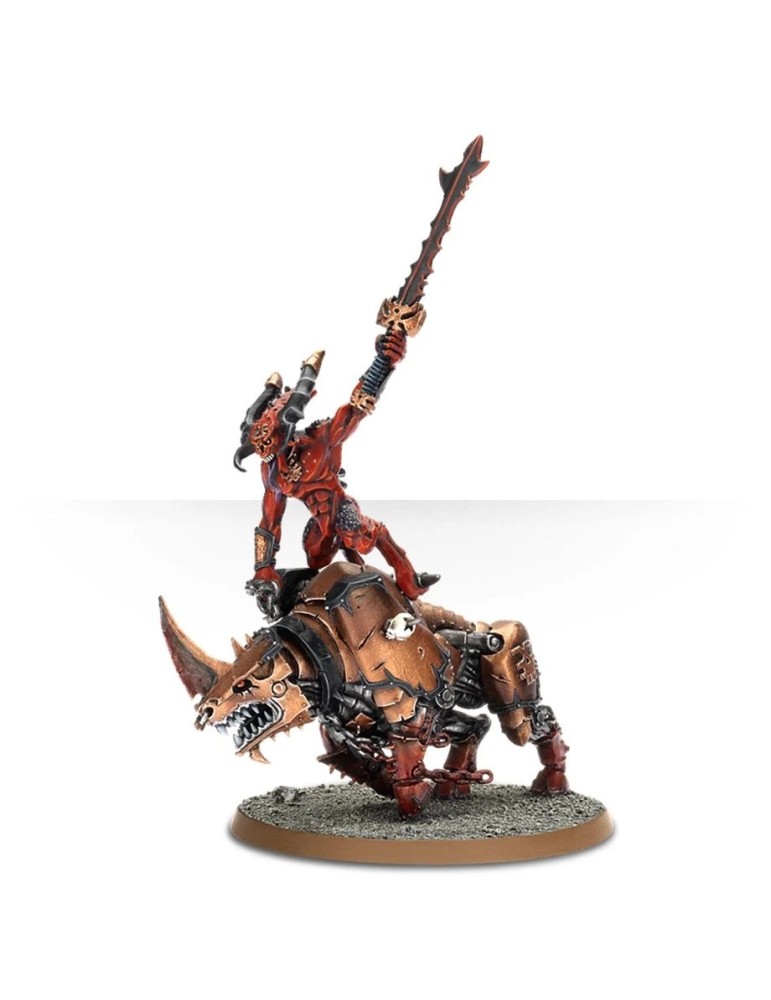 Skullmaster, herald of khorne on juggernaut