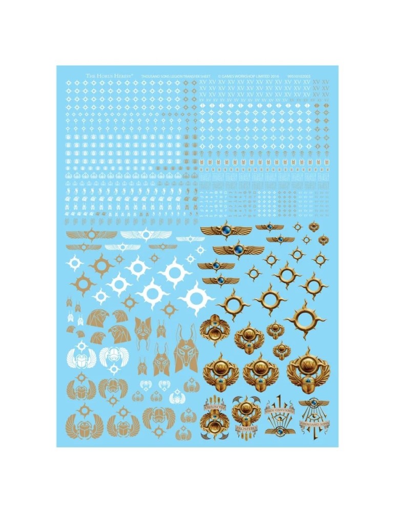 Thousand sons legion transfer sheet