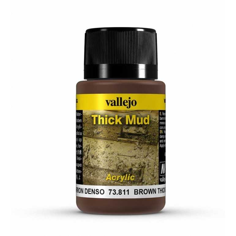 Brown thick mud