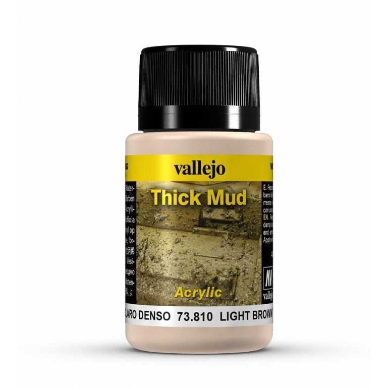 Light brown thick mud