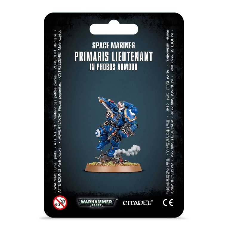 Primaris lieutenant in phobos armour