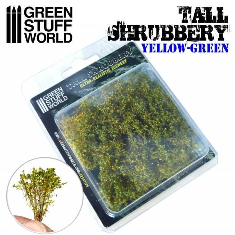 Tall shrubbery yellow green