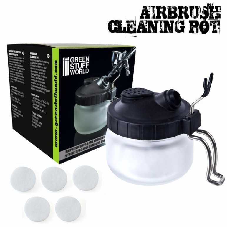 Airbrush cleaning pot