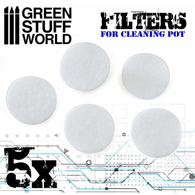 Airbrush cleaning pot filters *5