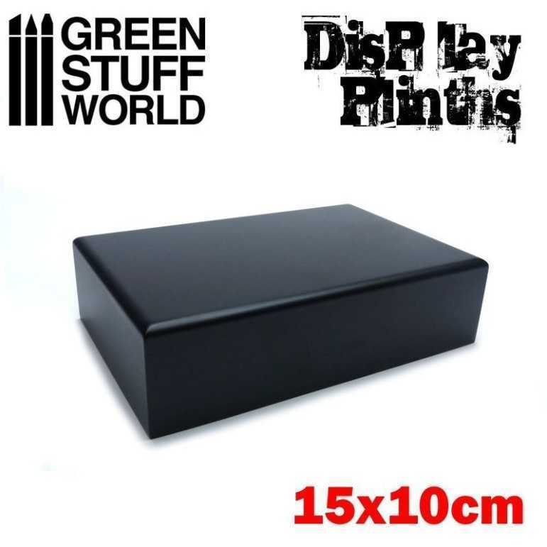 Rectangular plinth 15x10 cm black