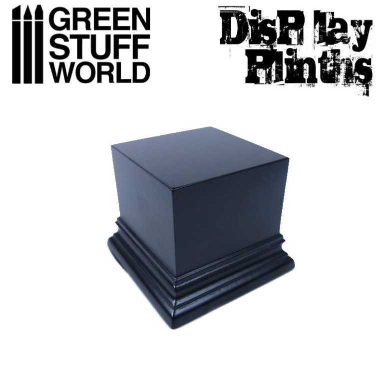 Square top display plinth 6x6 cm - black