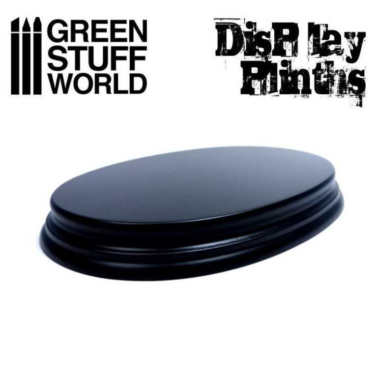 Oval display plinth 17x11 cm - black