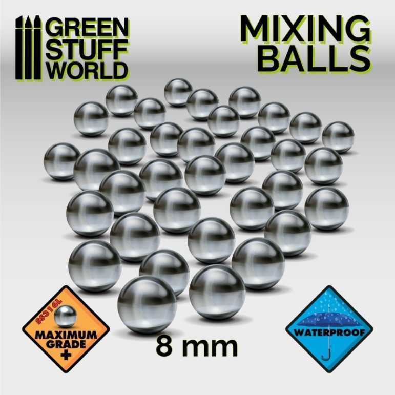 Mixing paint steel bearing balls in 8mm