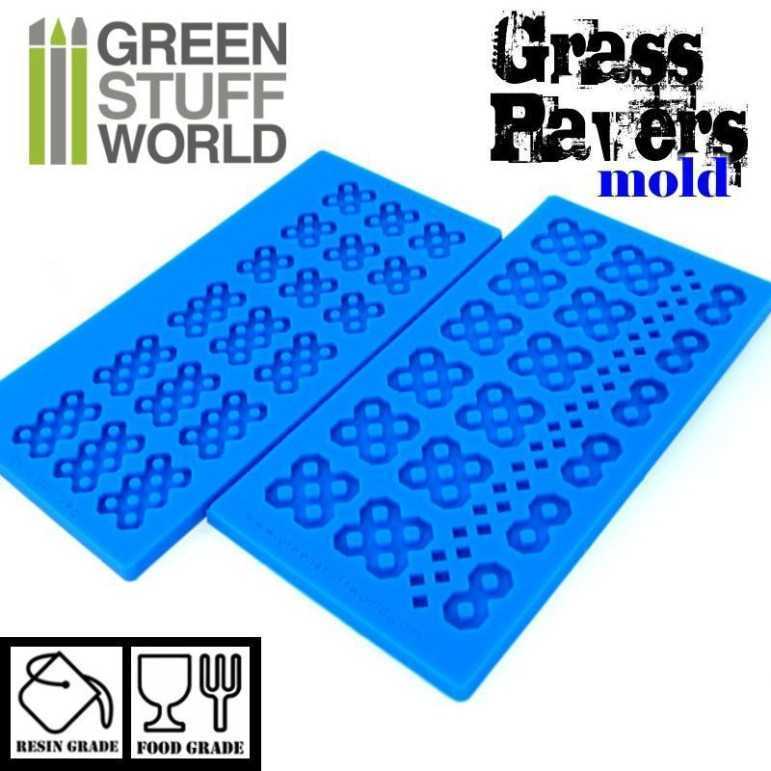 Grass paver silicone mould