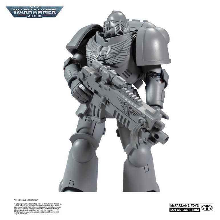 Warhammer 40k action figure space marine unpainted 18 cm