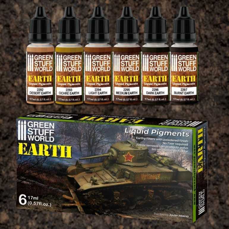 Earth liquid pigments set