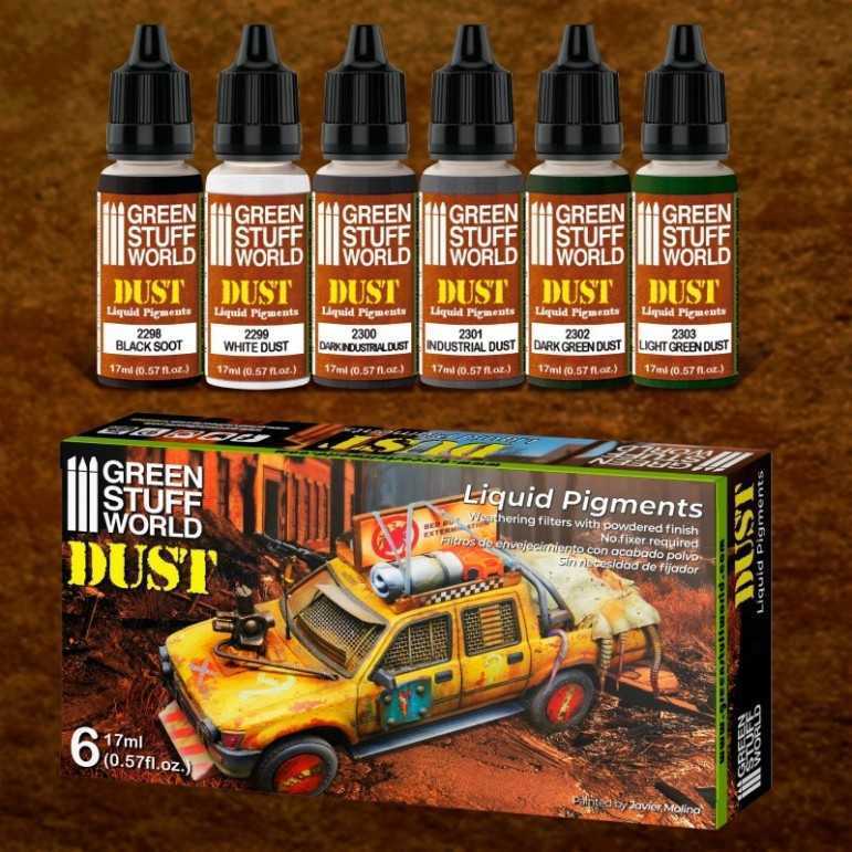 Dust liquid pigments set