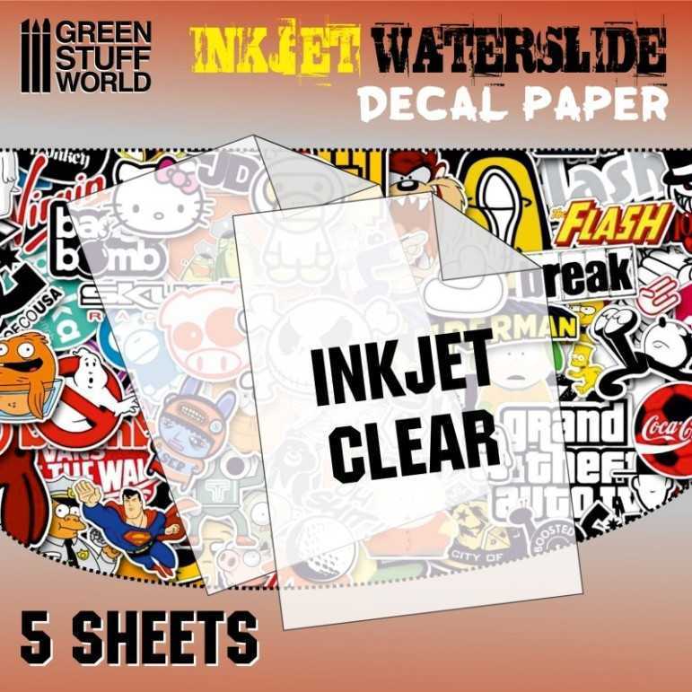 Waterslide decals: inkjet transparent